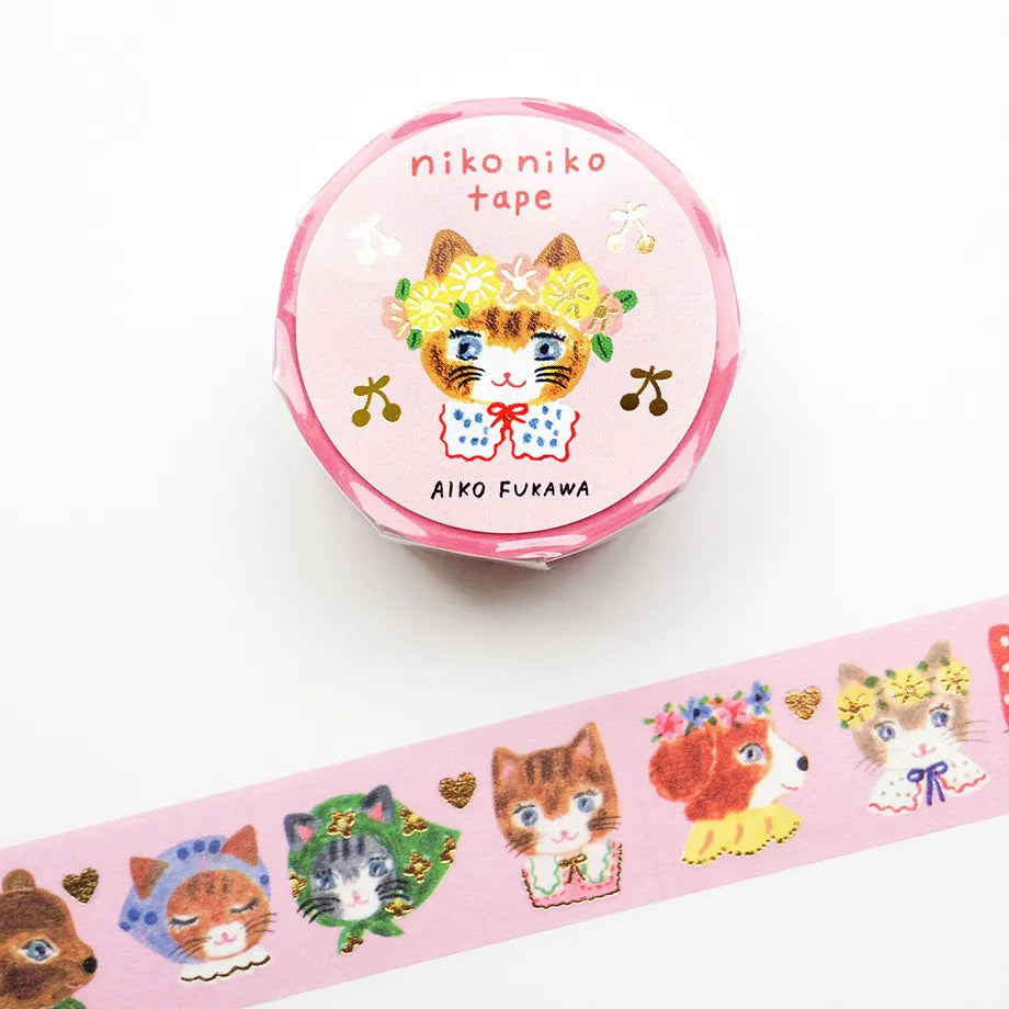 Aiko Nunokawa's foil-stamped masking tape Niko Niko
