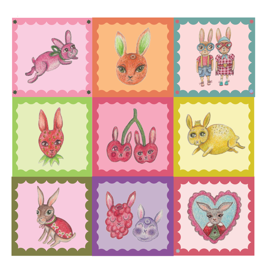 SBR Mixed Washi Bunnies