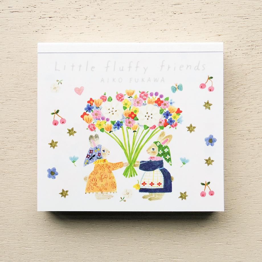 Aiko Fukawa Block Memo Pad Little Fluffy Friends