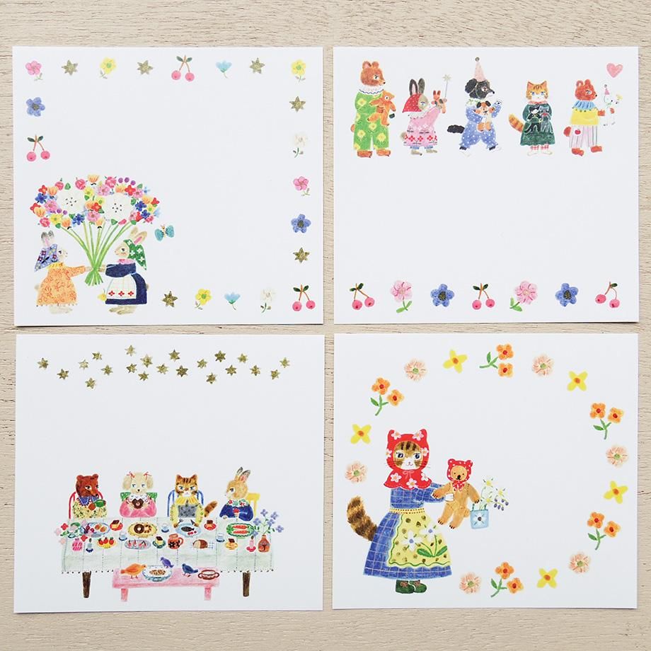 Aiko Fukawa Block Memo Pad Little Fluffy Friends