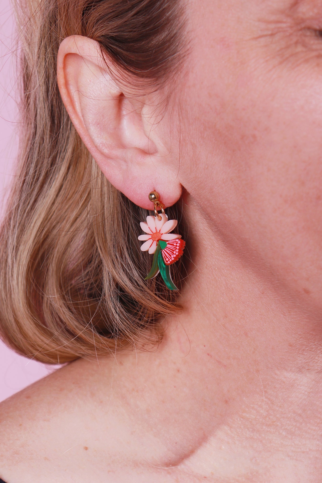 Bruny Island Posie Earrings Orange
