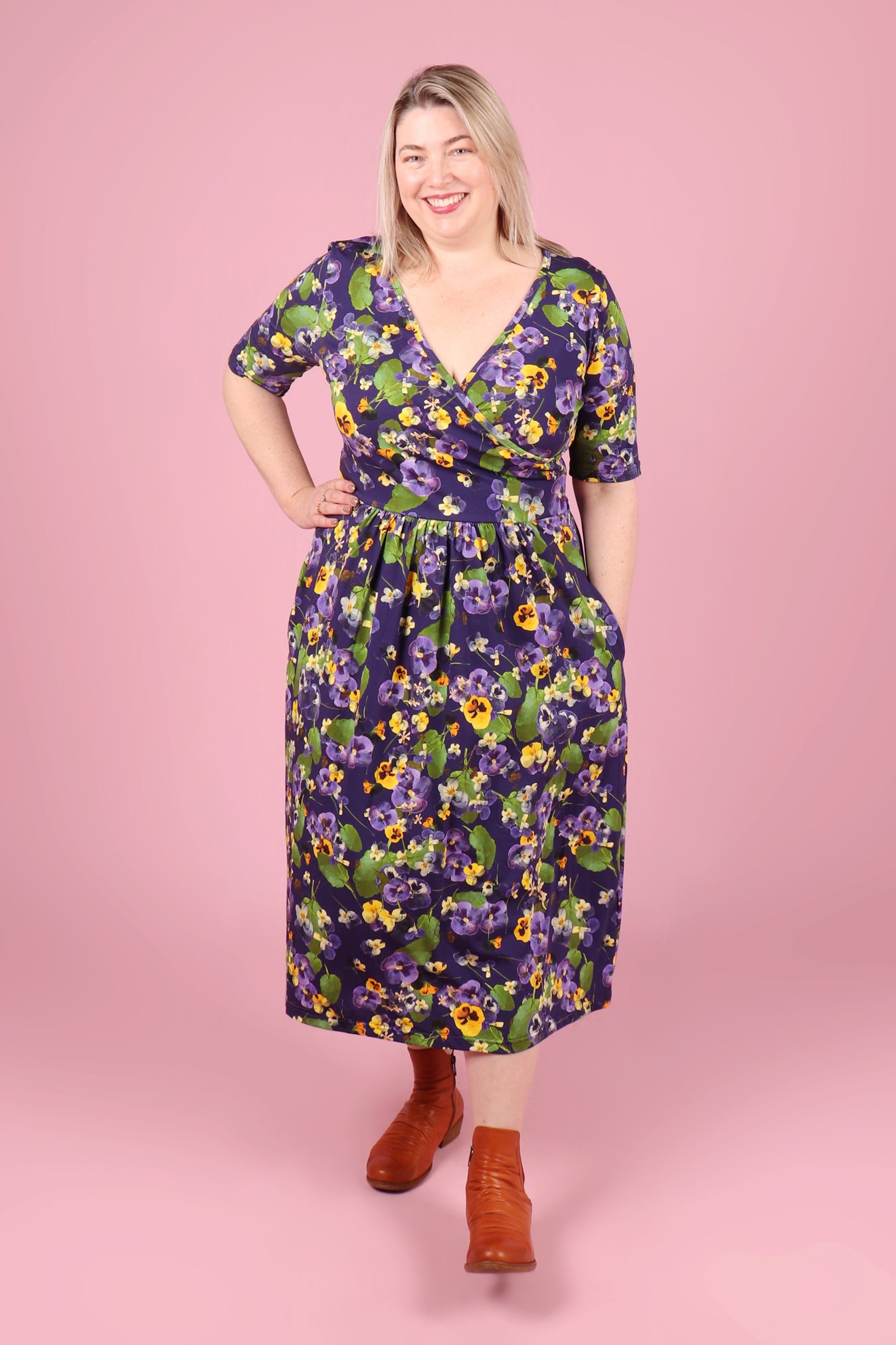 Winnie Dress Sandy's Pansy