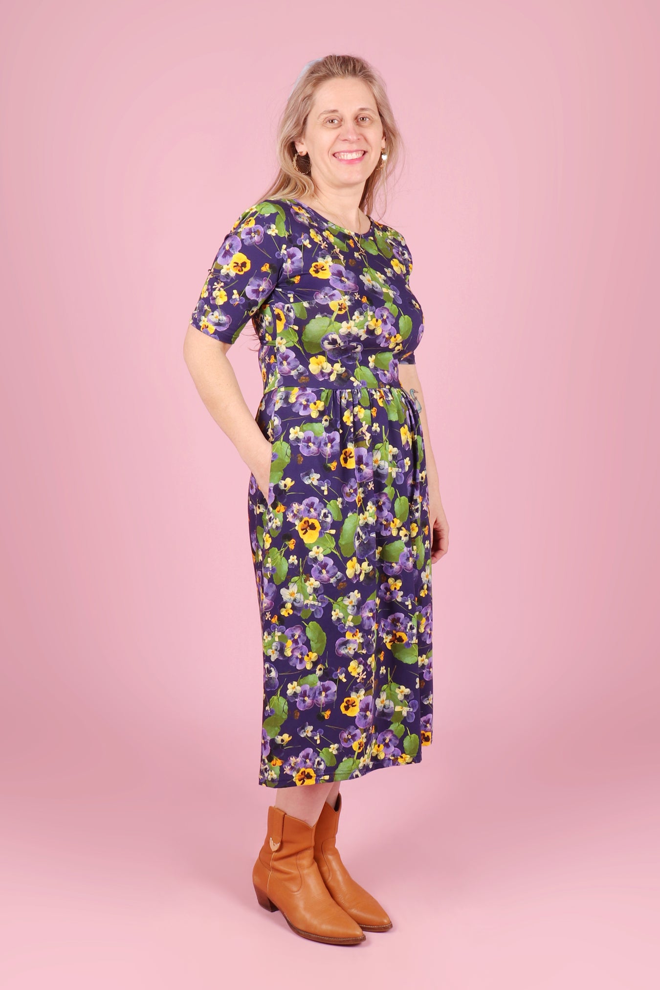 Winnie Dress Sandy's Pansy