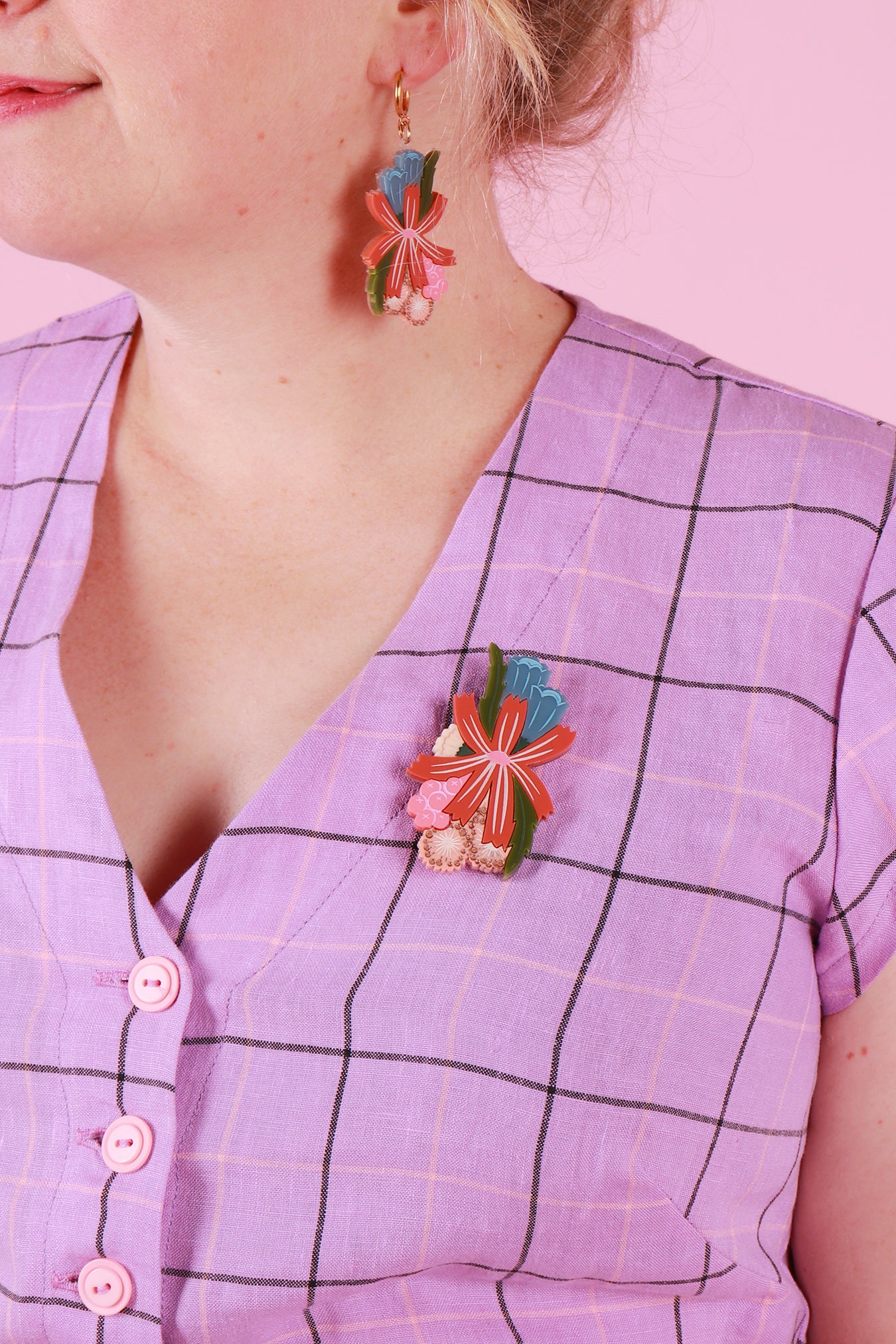 Cosmos Brooch Neutrals