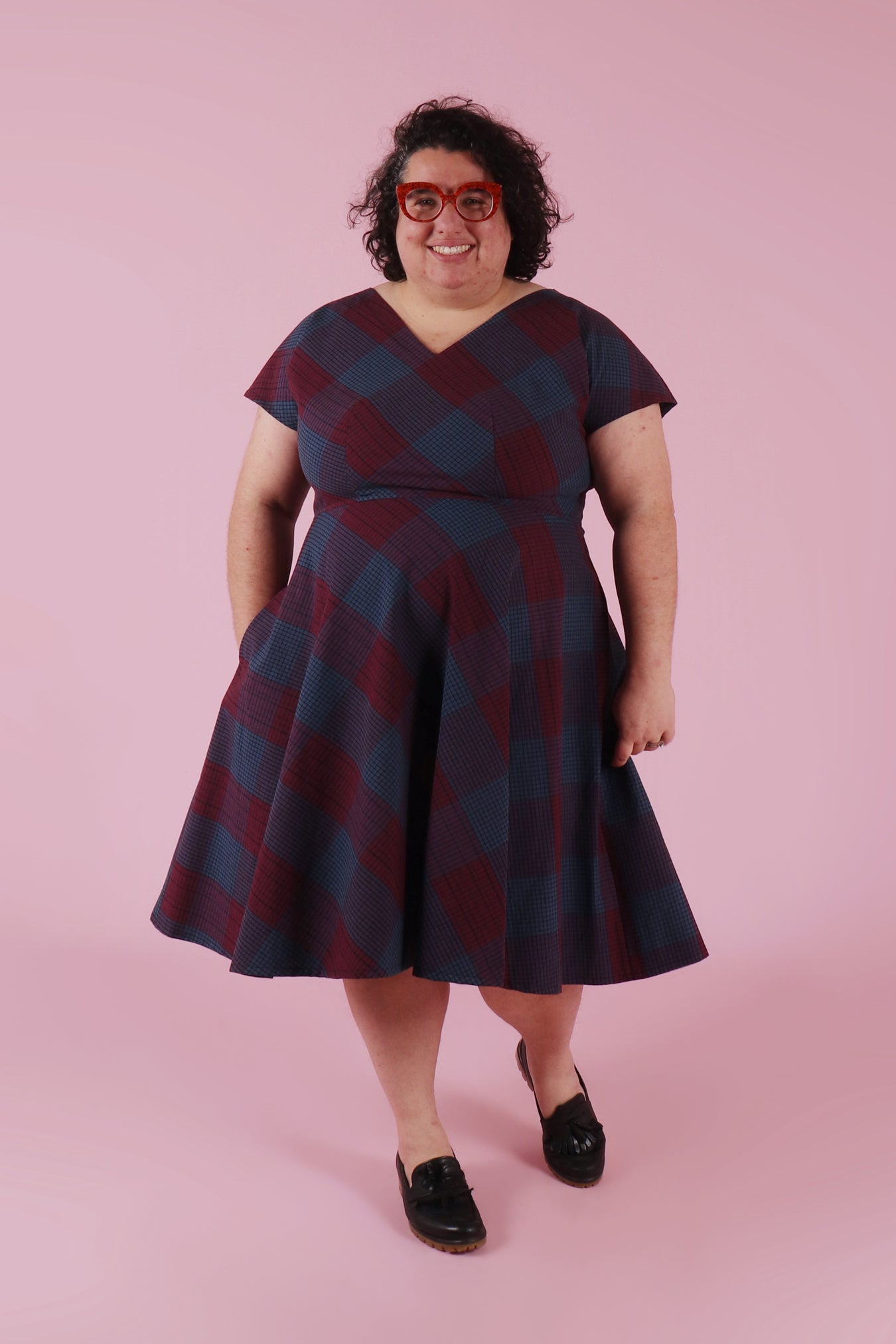 Belinda Dress Polaroid Plaid