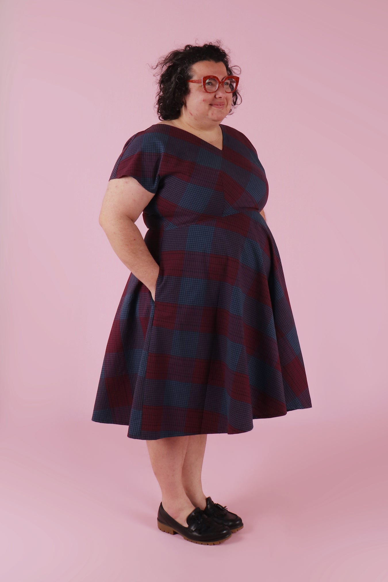 Belinda Dress Polaroid Plaid