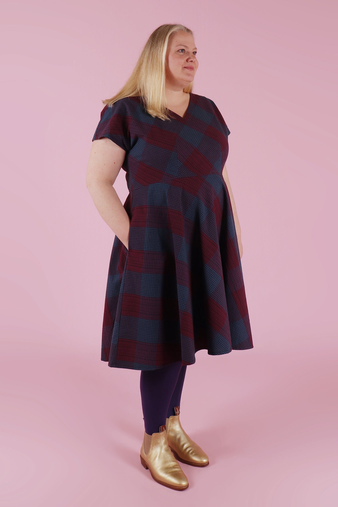 Belinda Dress Polaroid Plaid