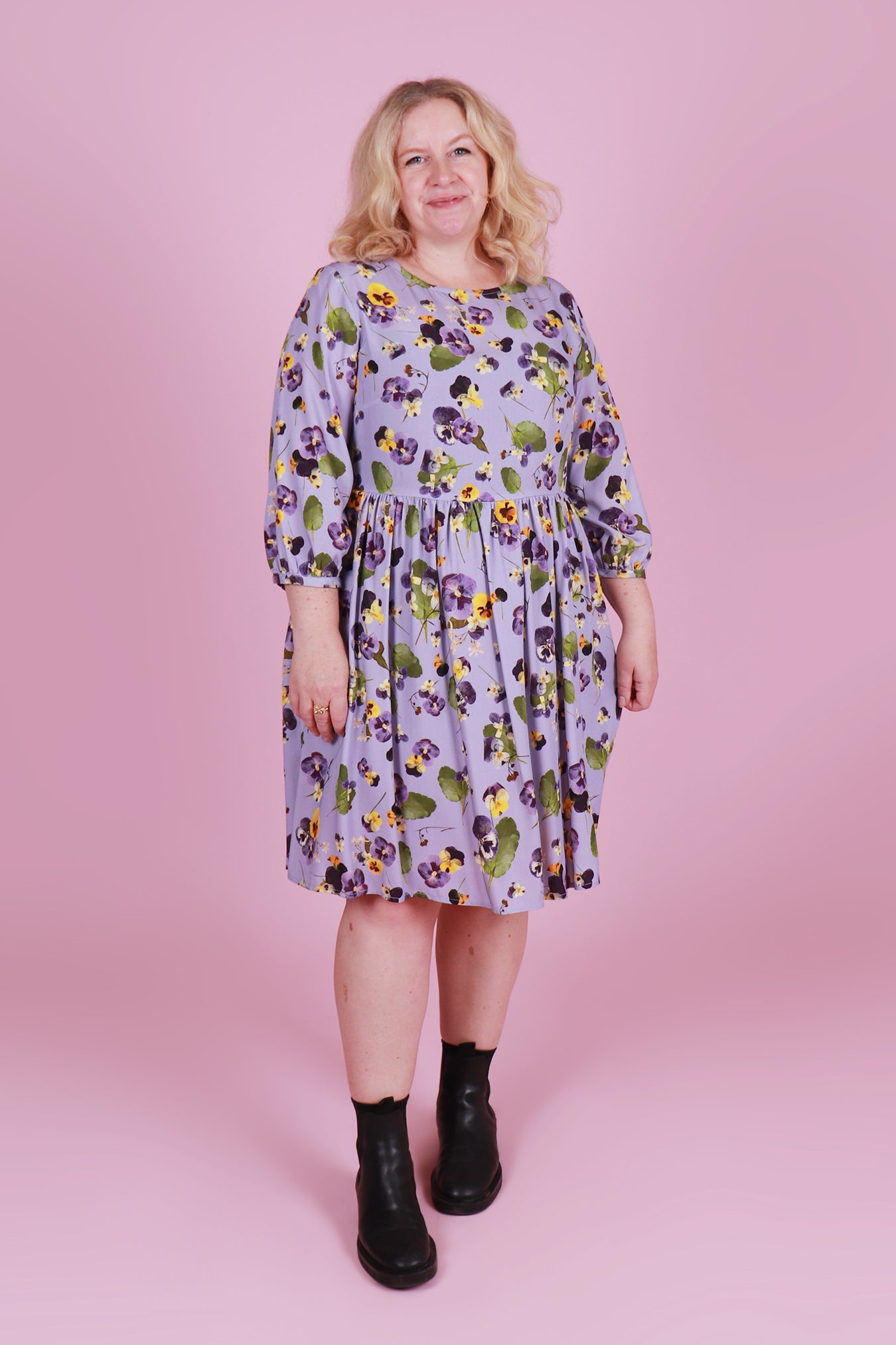 Winter Edie Dress Sandy's Pansy