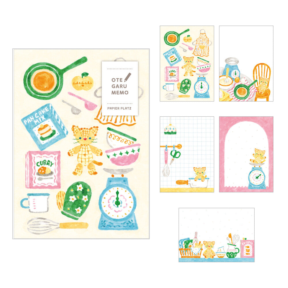 Memo Pad Cat Kitchen