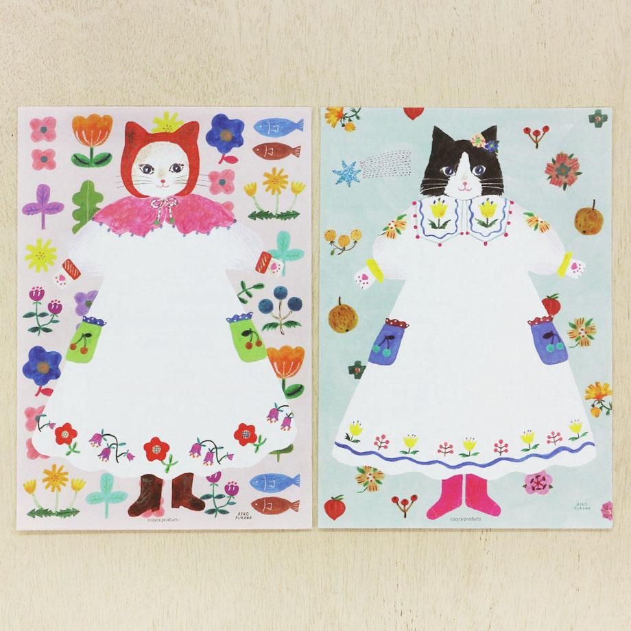 Aiko Fukawa Letter Paper Cat and Onepiece