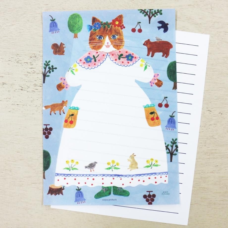Aiko Fukawa Letter Paper Cat and Onepiece