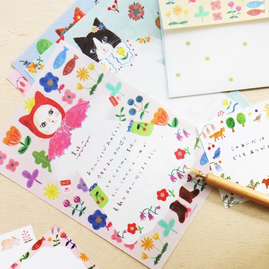 Aiko Fukawa Letter Paper Cat and Onepiece