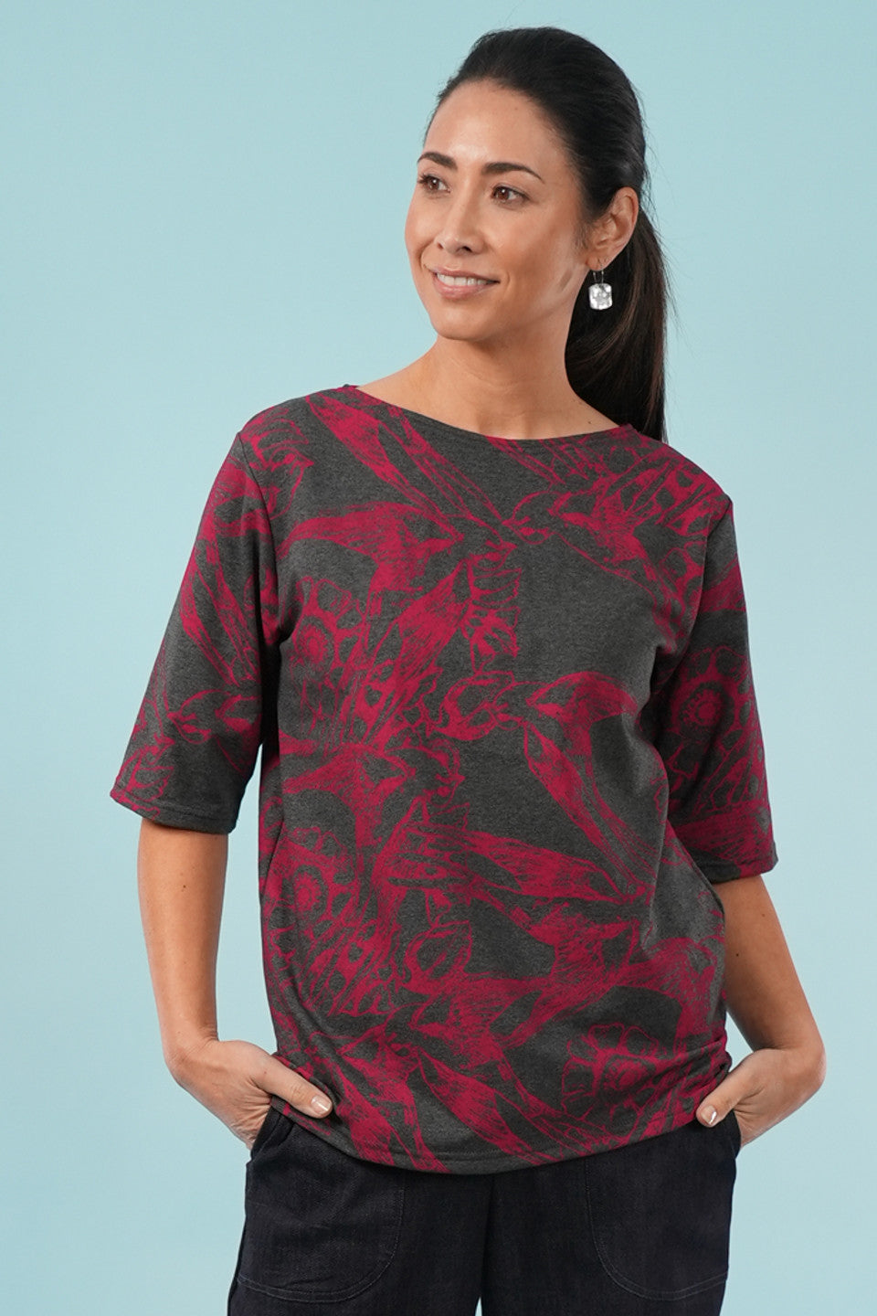 Dee Top Lark Charcoal/Red
