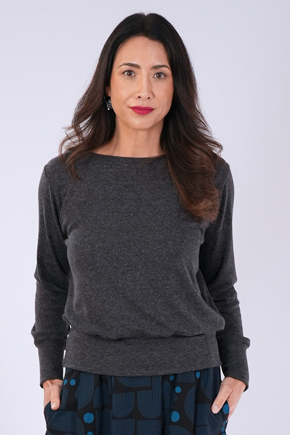 Jumper Knit Charcoal Marle
