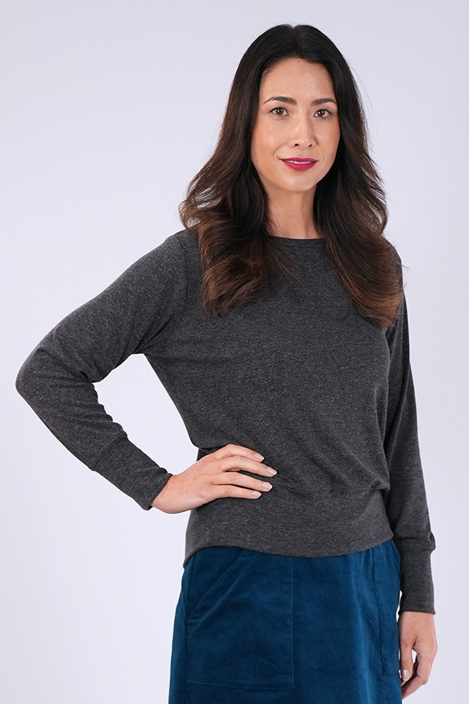 Jumper Knit Charcoal Marle