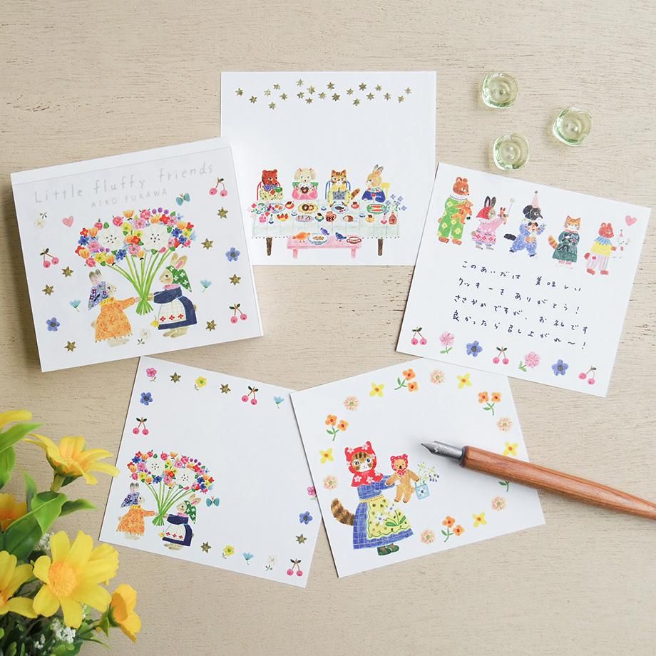 Aiko Fukawa Block Memo Pad Little Fluffy Friends