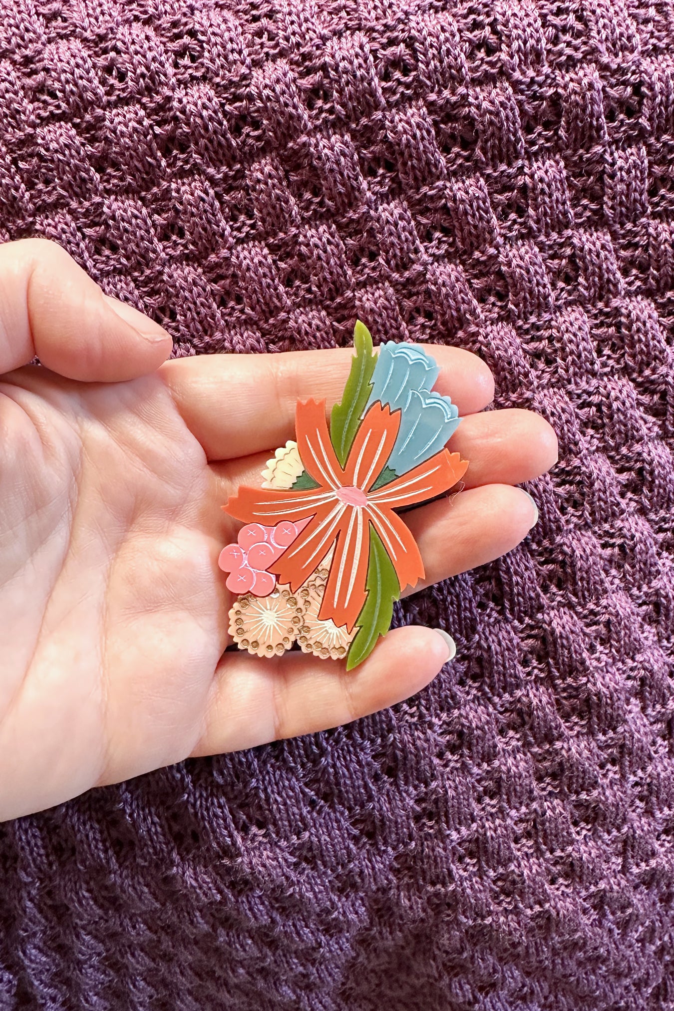 Cosmos Brooch Neutrals