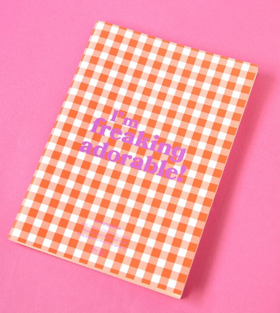 Notebook Apricot Gingham A5