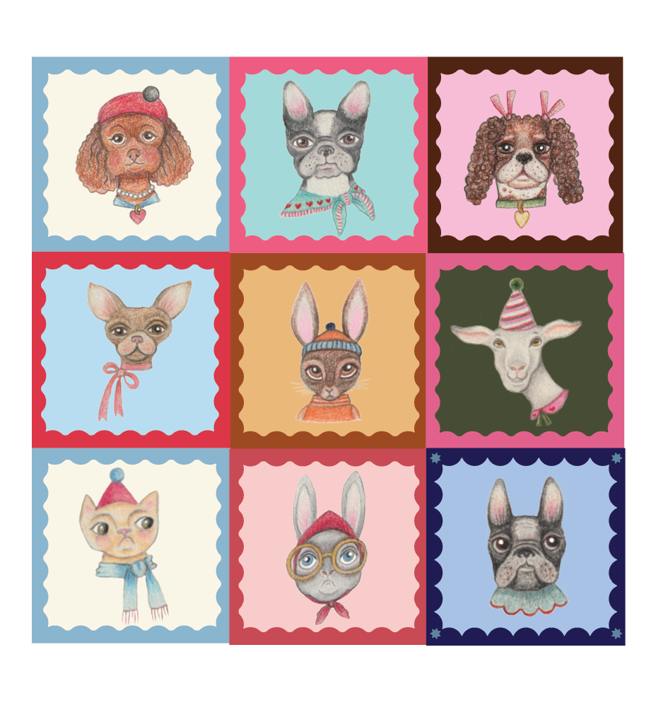 SBR Mixed Washi Portraits