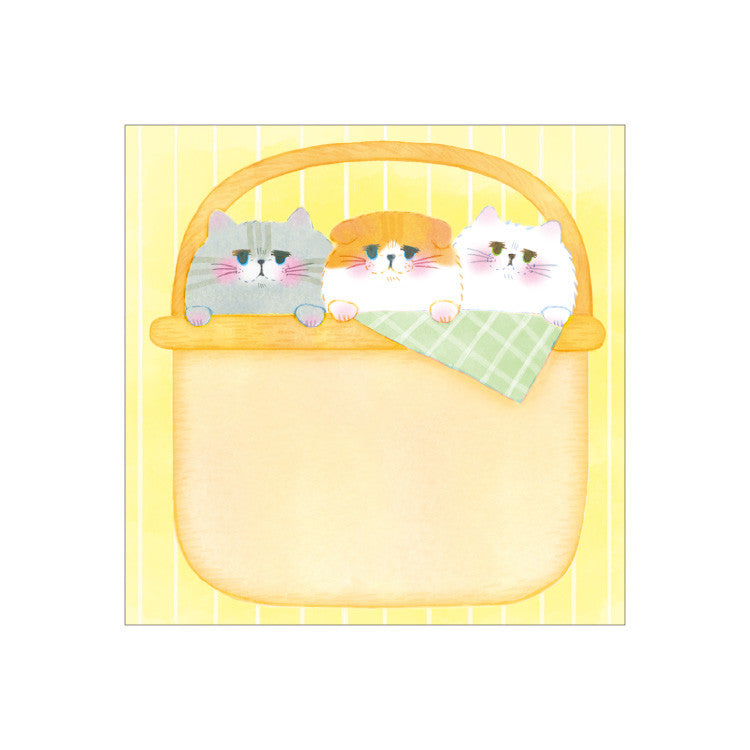 Yoko Sticky Notes Cat Basket