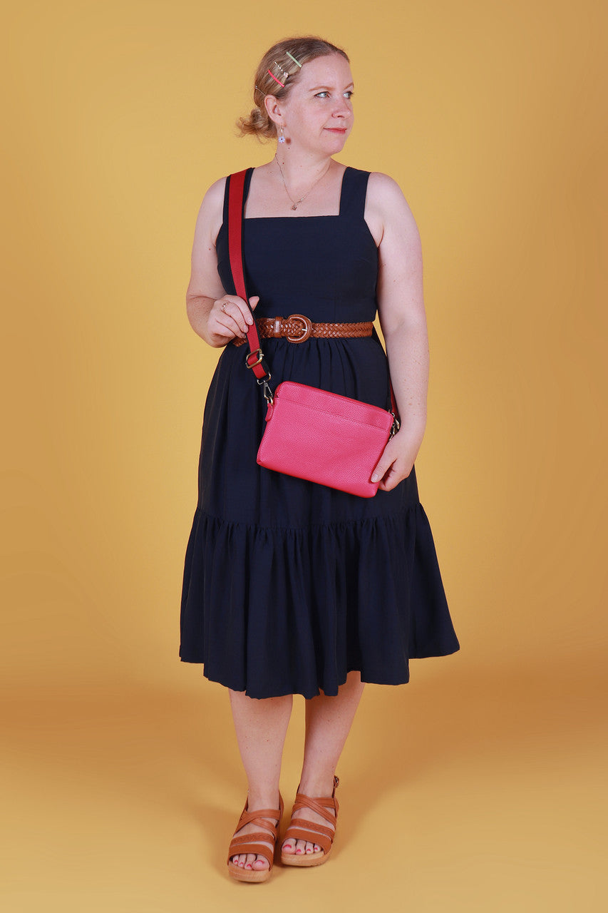 Kiara Fuschia Crossbody and Clutch