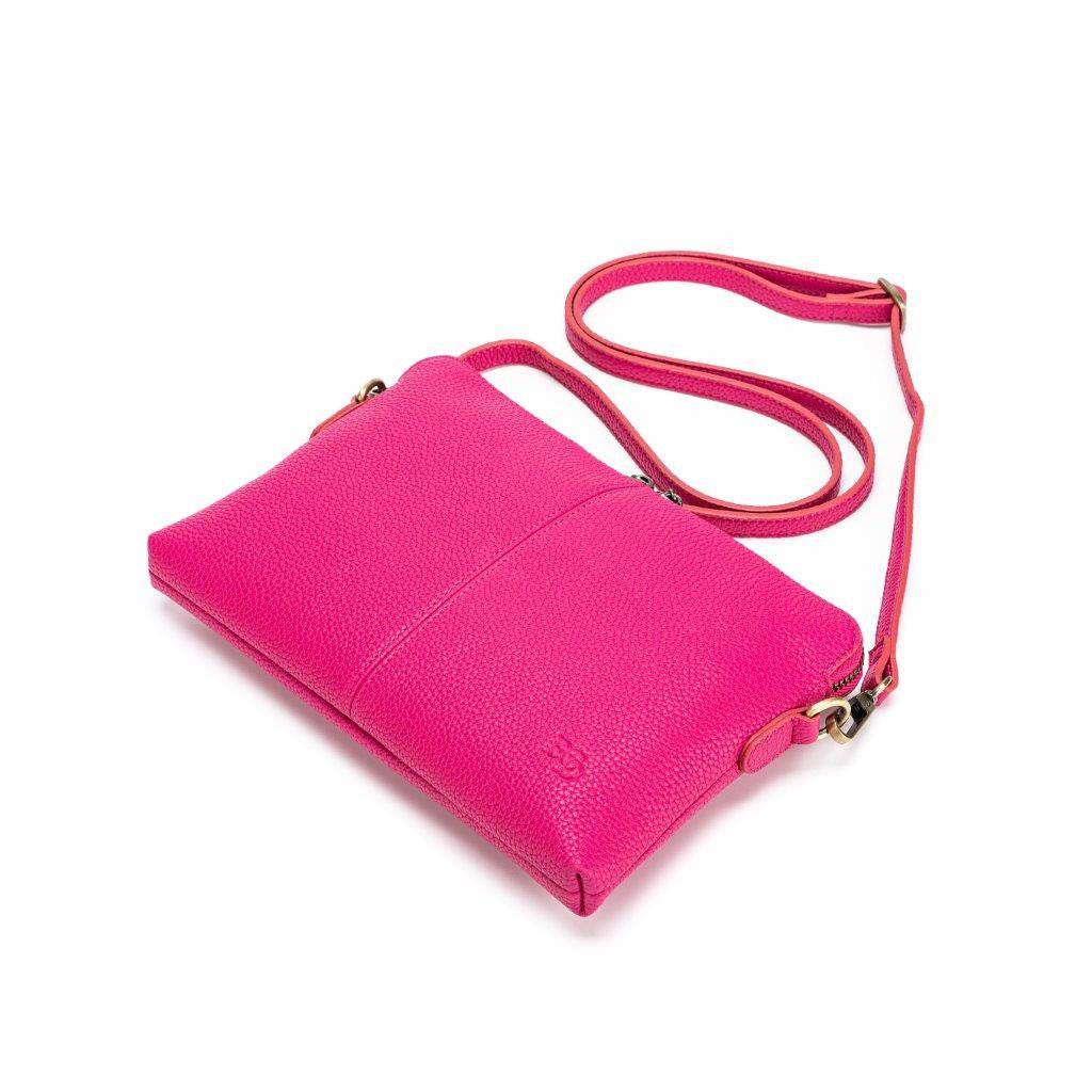 Kiara Fuschia Crossbody and Clutch