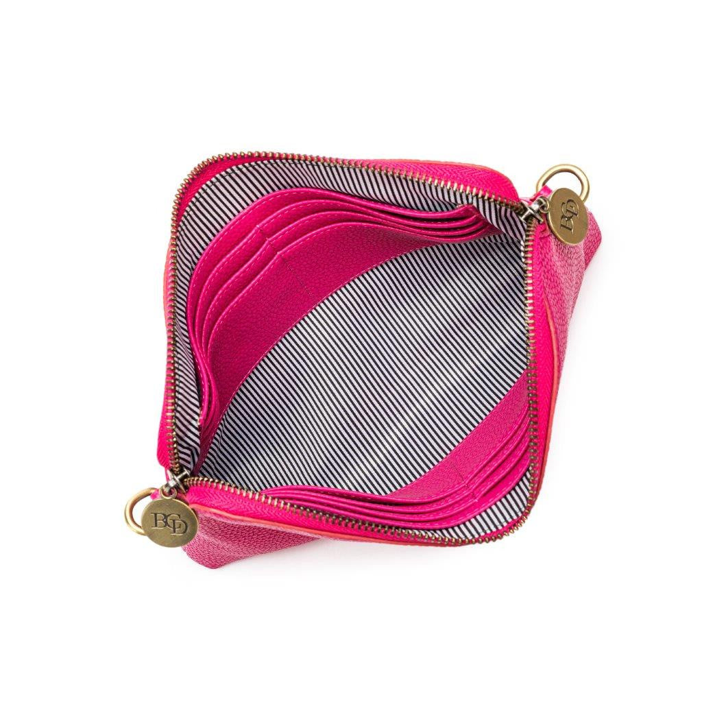 Kiara Fuschia Crossbody and Clutch