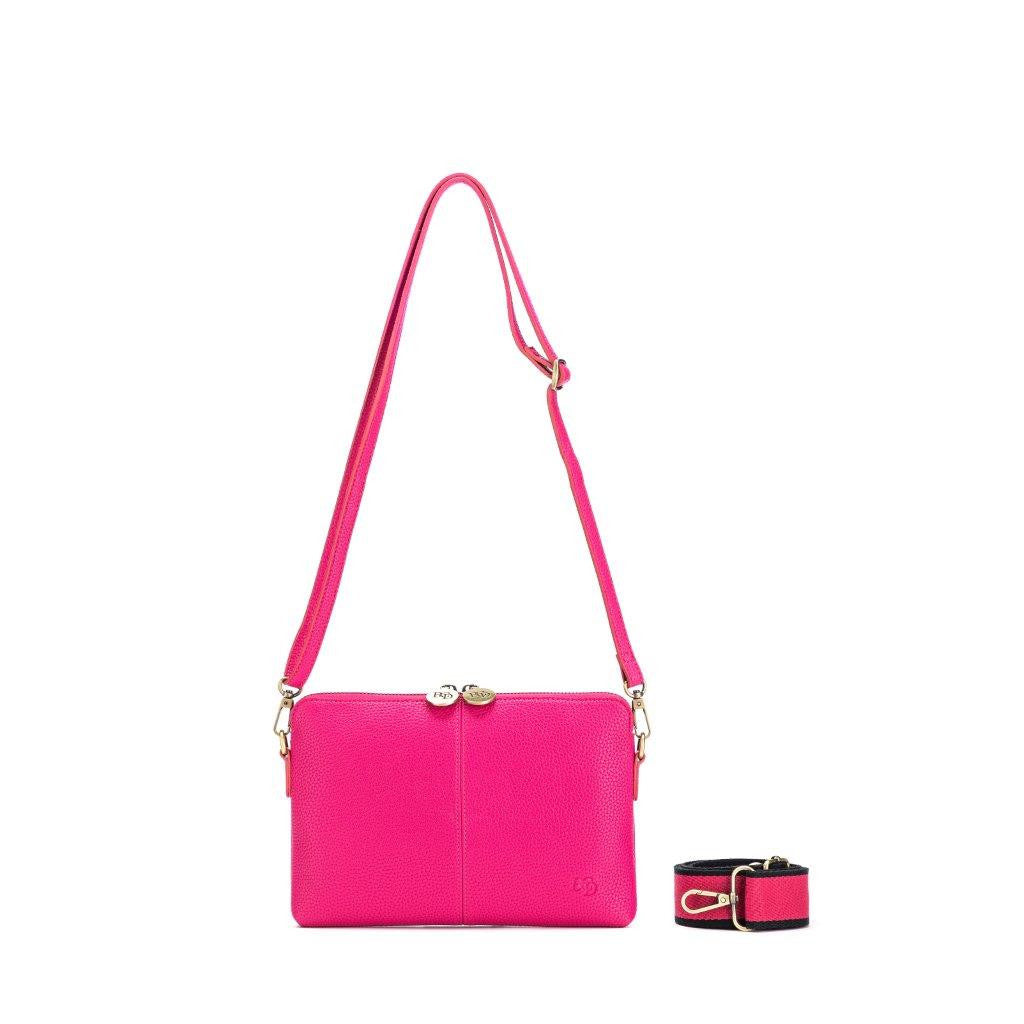 Kiara Fuschia Crossbody and Clutch