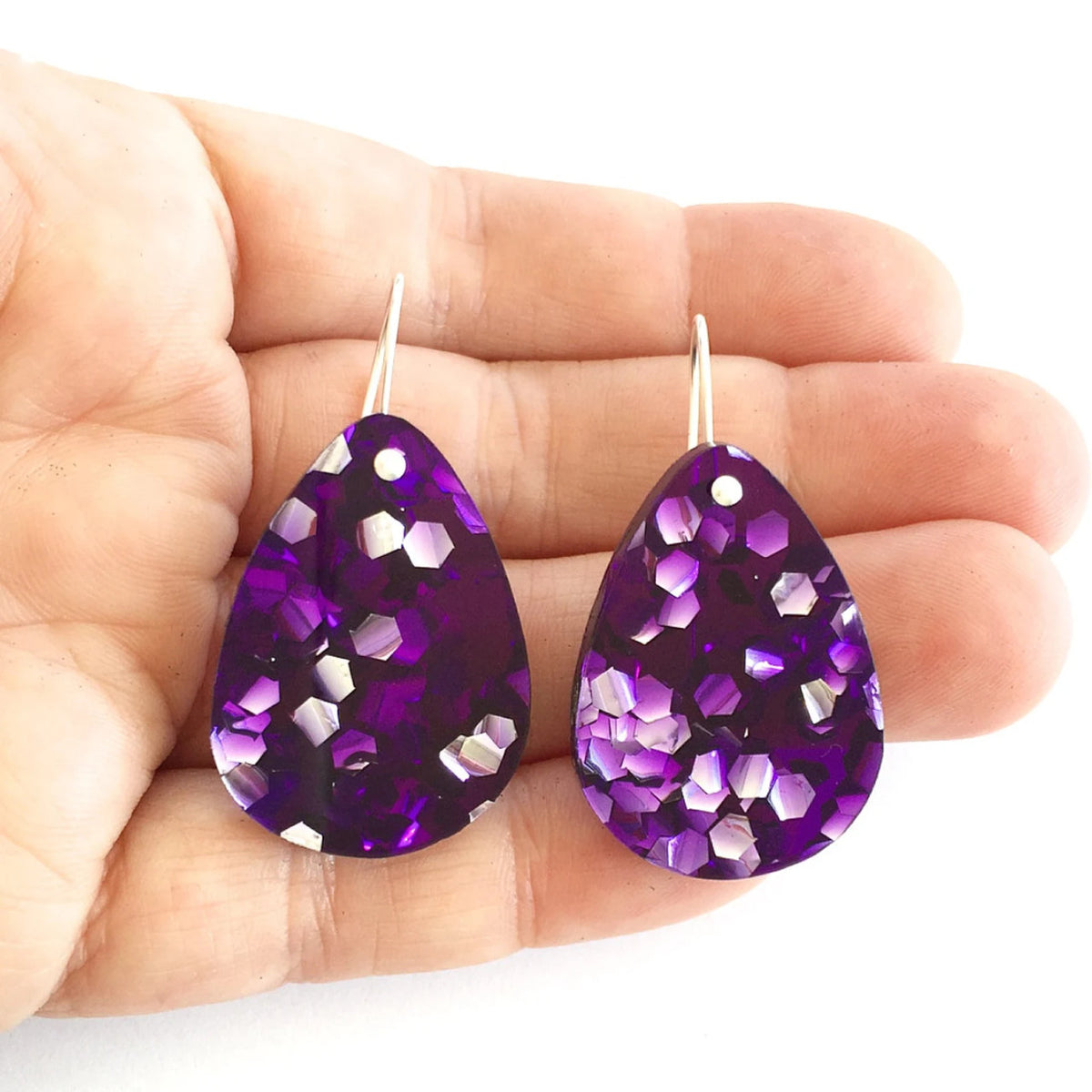 Purple stone deals earrings