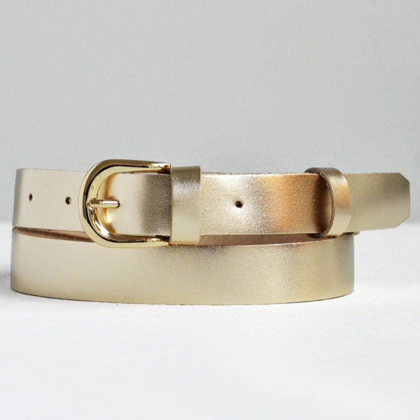Leather Belt Gold.