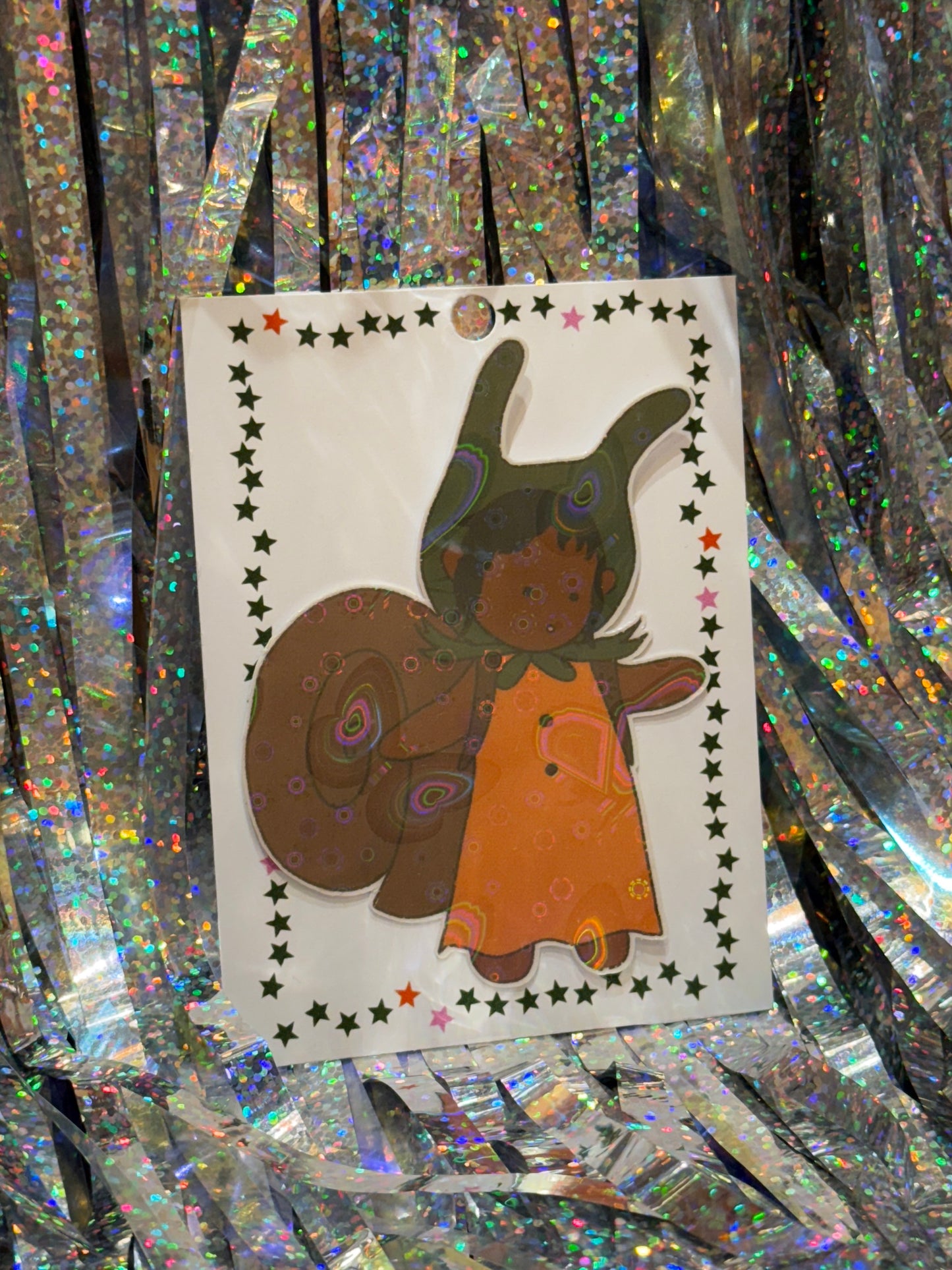 Snail Girl Holographic Sticker