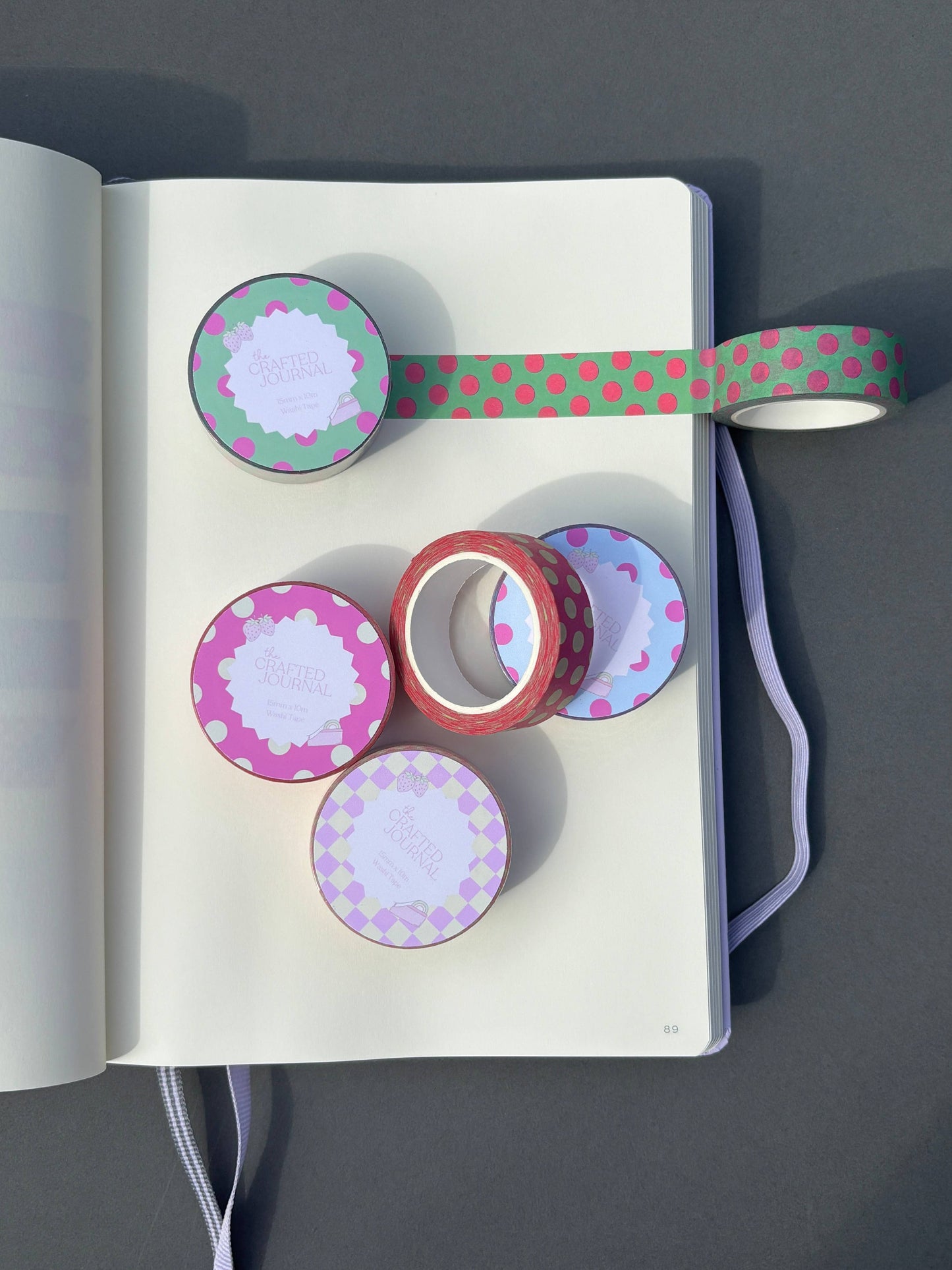 Pink and Green Polka Dot Washi Tape