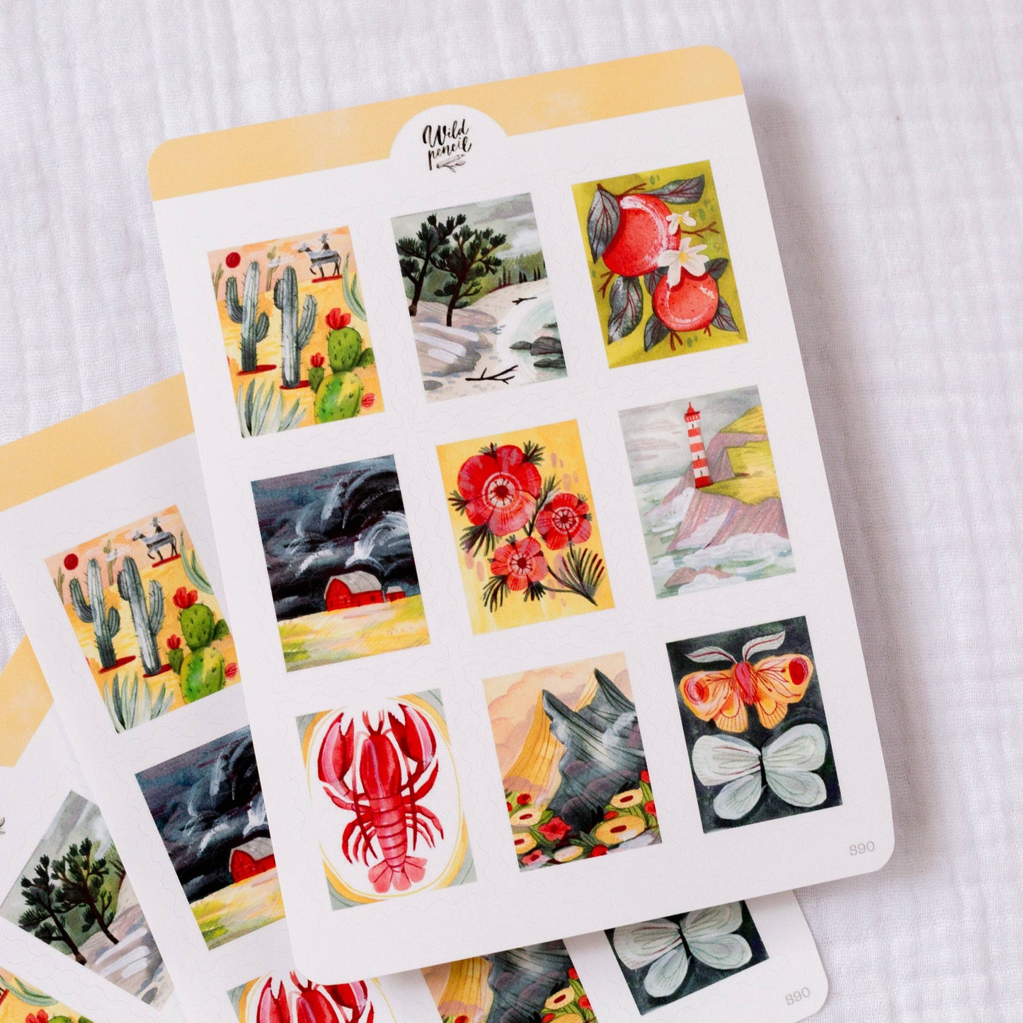 Sticker Sheet — Summer Stamps