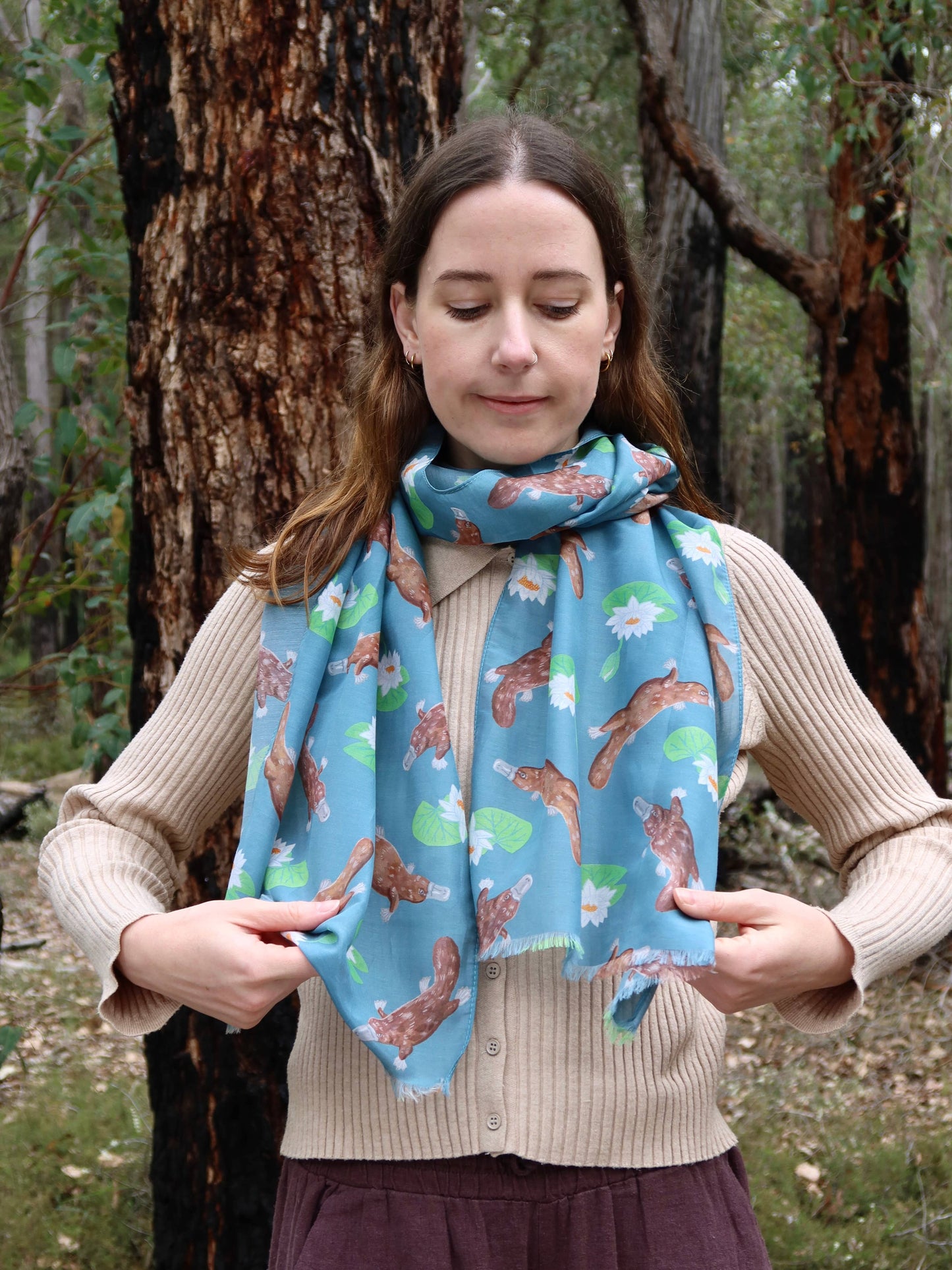 Platypus Australian Silk/Cotton Scarf