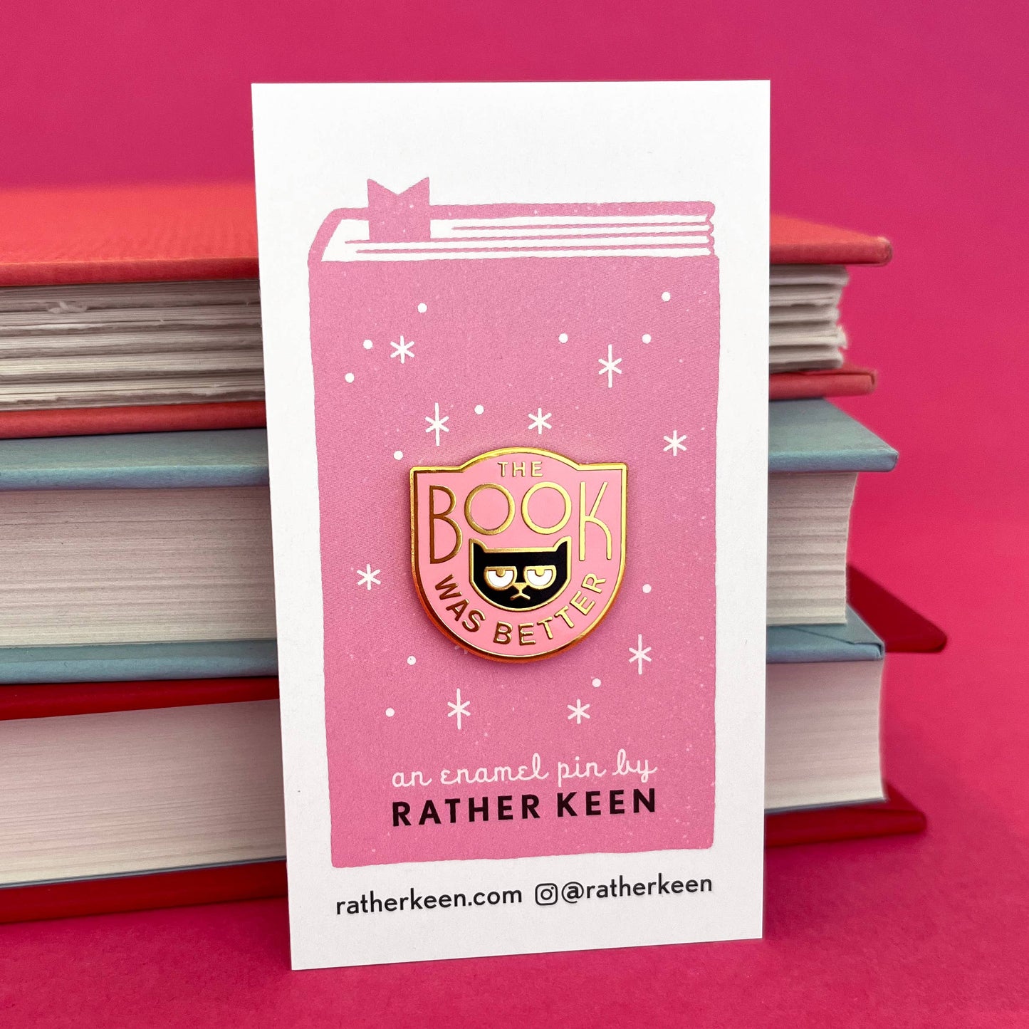 The Book Was Better enamel pin