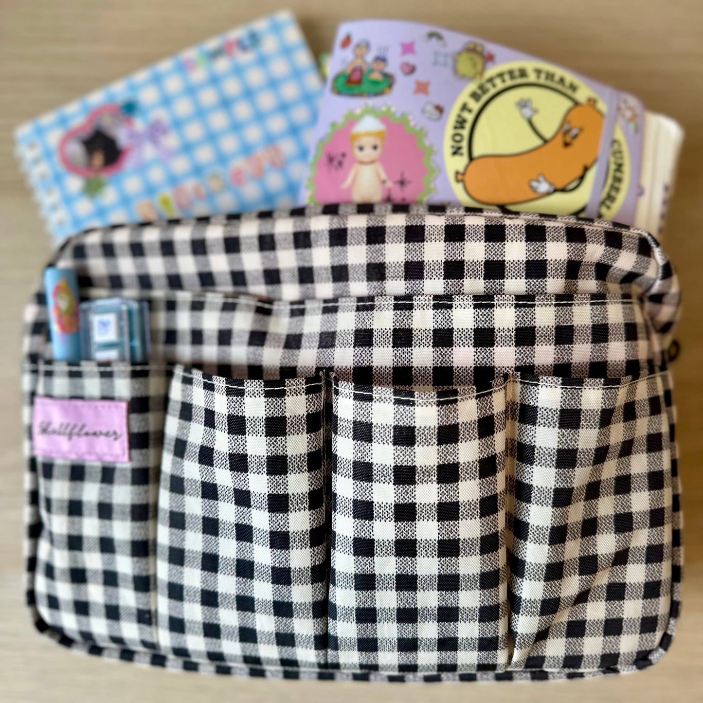 Gingham Journal Pouch