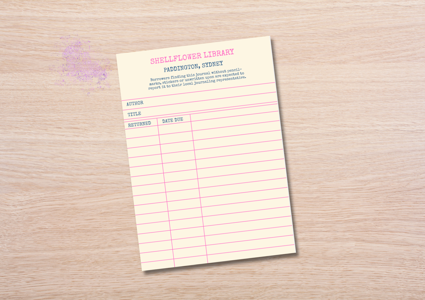 Library Memo Pad