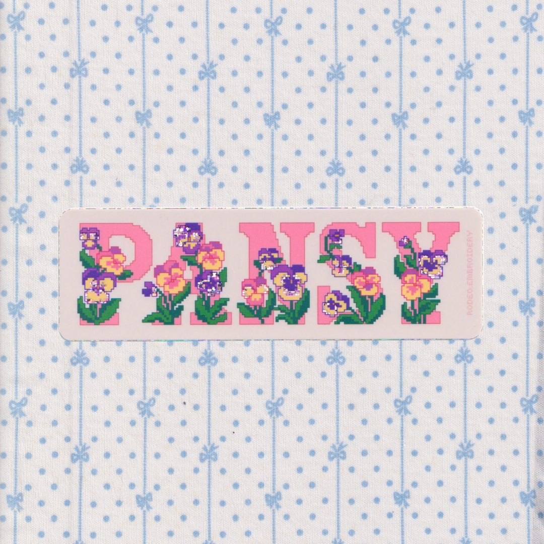 Pansy - Vinyl Sticker (glitter)