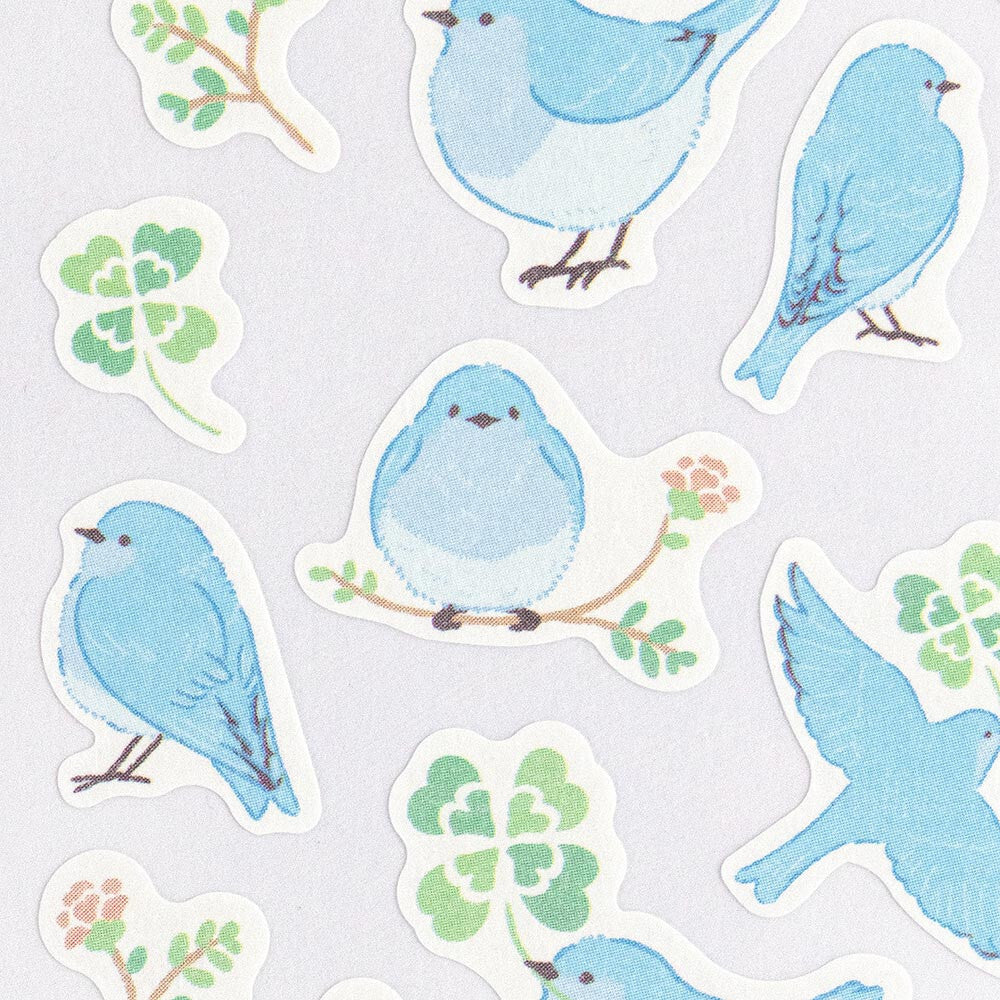Saezuri Blue-winged Thrush Bird Stickers
