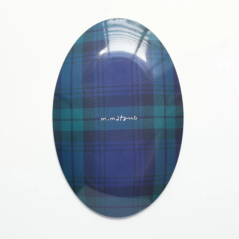 Matsuo Miyuki Glass Oval Plate - Tabby