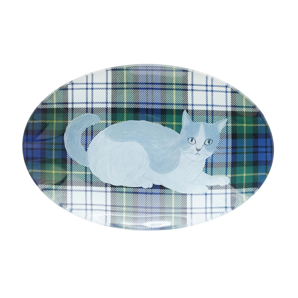 Matsuo Miyuki Glass Oval Plate - Ruru