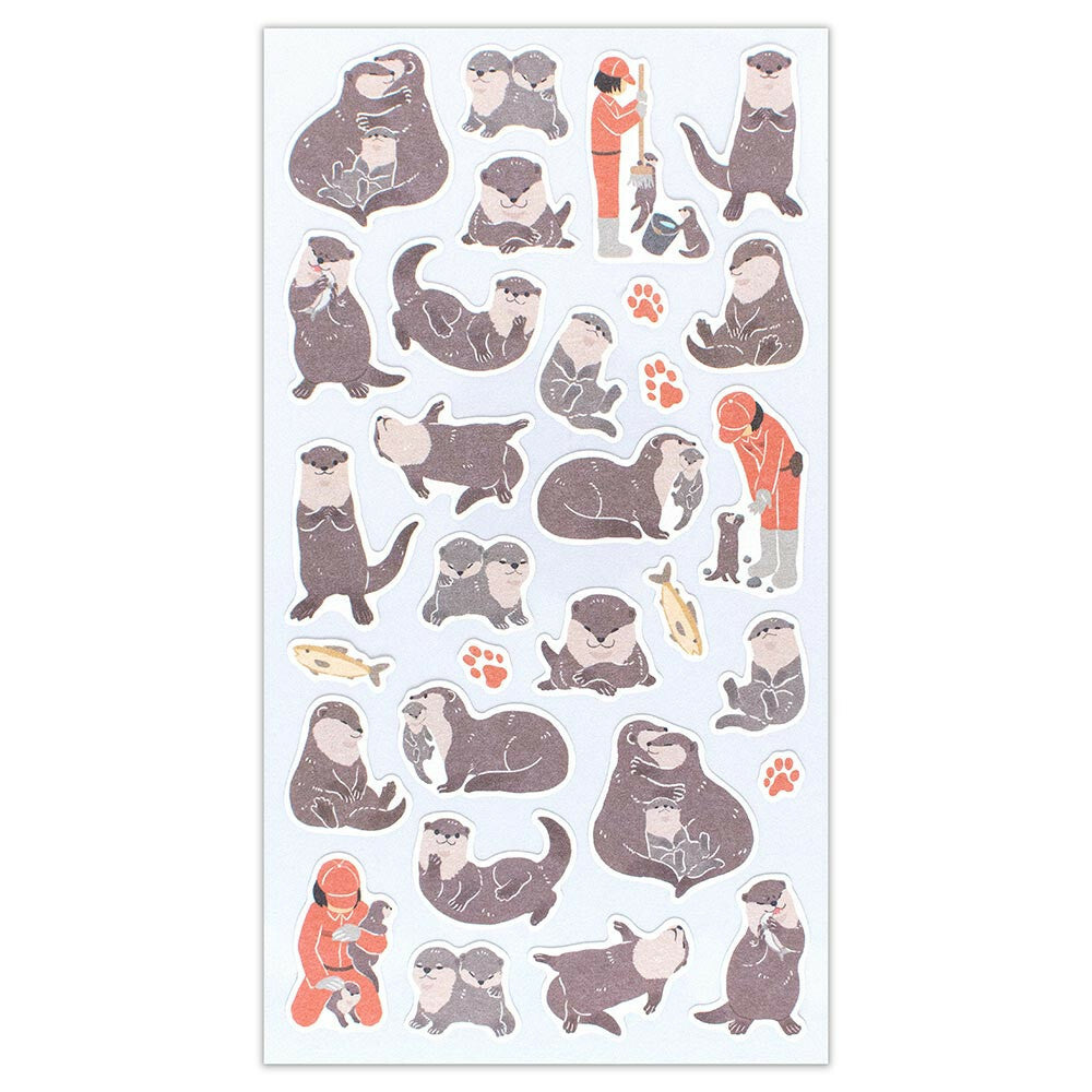 Otters Stickers Zoo Animal