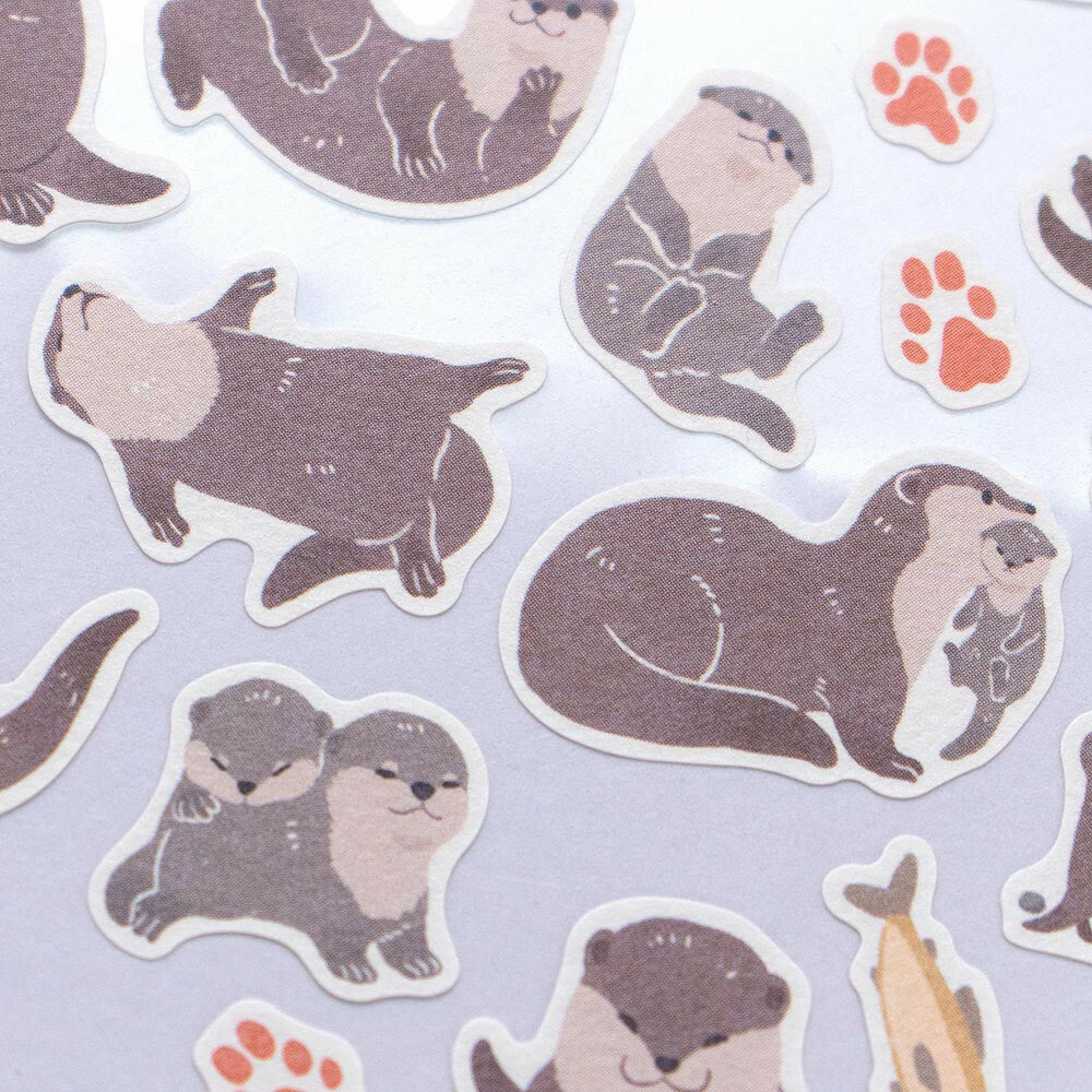 Otters Stickers Zoo Animal