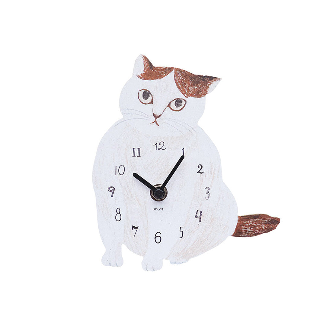 Matsuo Miyuki Diecut Wall Clock Bushy Cat Momo