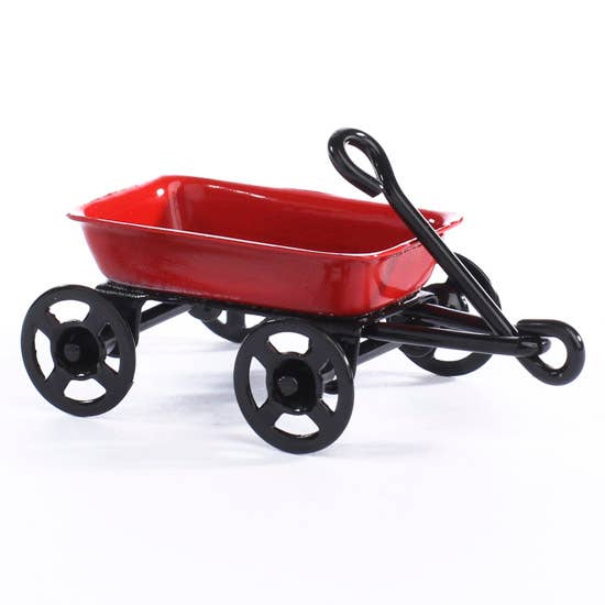 Red Metal Miniature Wagon