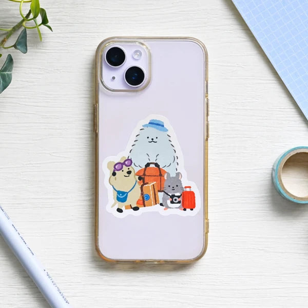Animals Traveling Single Sticker