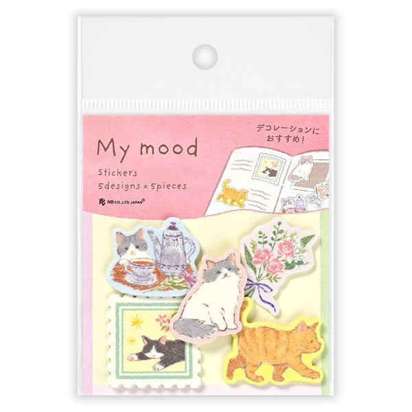 Cat Flake Sticker Set My Mood