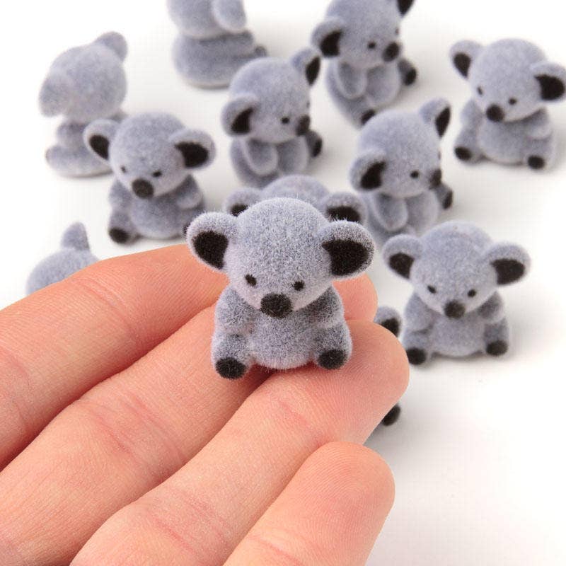 Miniature Flocked Baby Koala