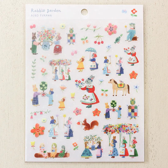 Aiko Fukawa Stickers Rabbit Garden