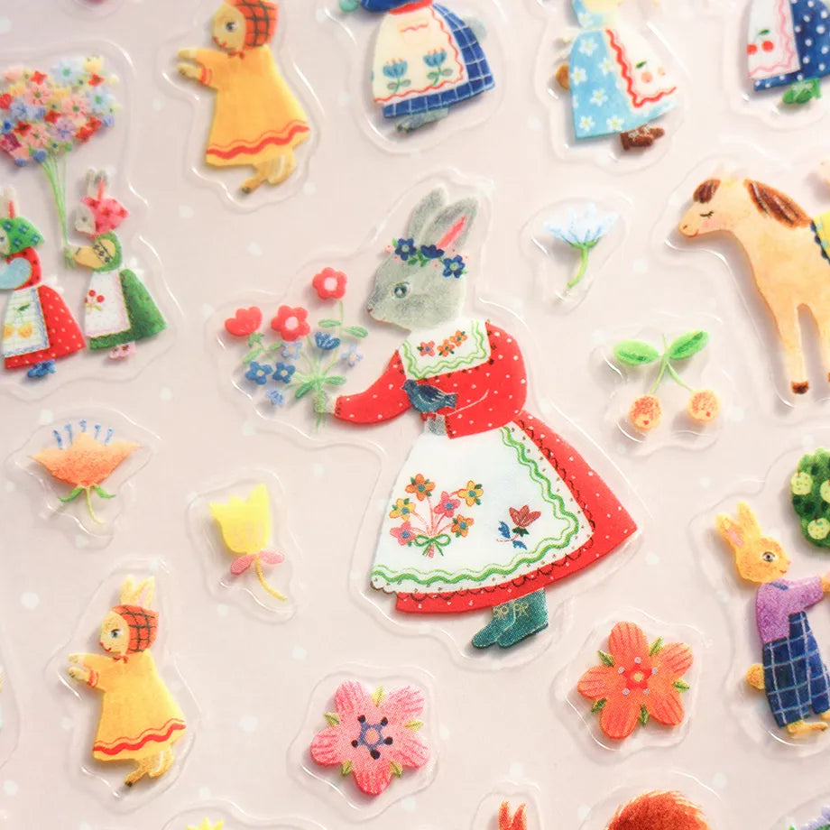 Aiko Fukawa Stickers Rabbit Garden